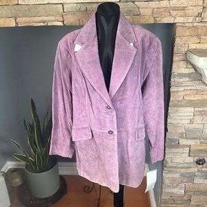 Purple Genuine Suede Leather Jacket Cowgirl Western Rodeo Americana Glam Chic 3X